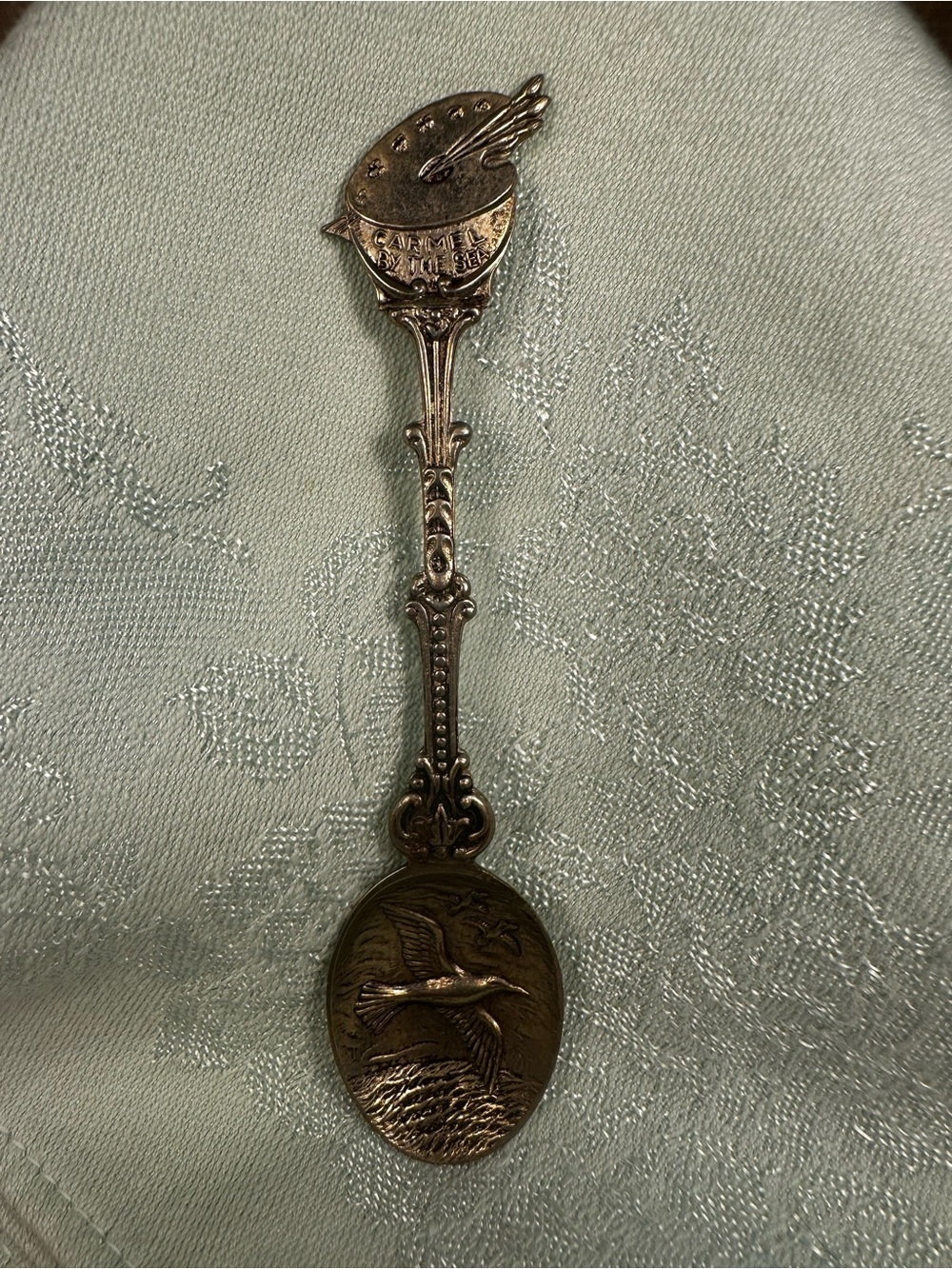 Vintage Spoon Carmel by the Sea with Seagulls over the Ocean Souvenir